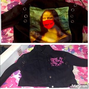 Black denim jean jacket